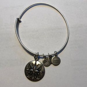 Alex and Ani compass bracelet. Silvertone.